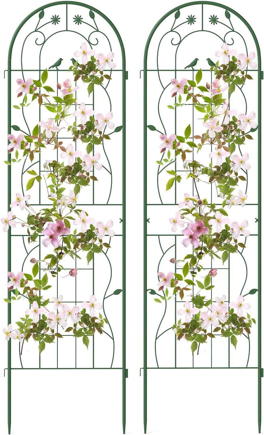 2/4 Pack Garden Trellis, 180/220 x 50cm Galvanized Steel Trellis for Climbing Plants