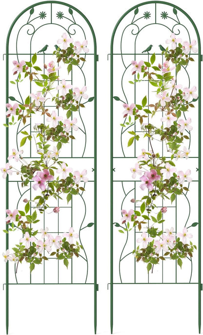 2/4 Pack Garden Trellis, 180/220 x 50cm Galvanized Steel Trellis for Climbing Plants