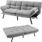 2 Seater Convertible Sofa Bed with Reclining Backrest