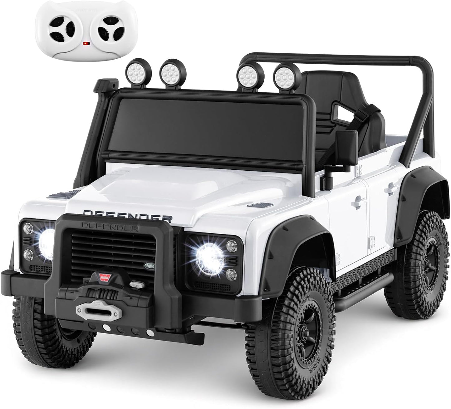 12V Kids Ride on Car, Land Rover Licensed Electric Cars with Remote Control
