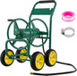 GiantexUK Garden Hose Reel Cart, Heavy-Duty Metal Hose Pipe Trolley with 4 Wheels