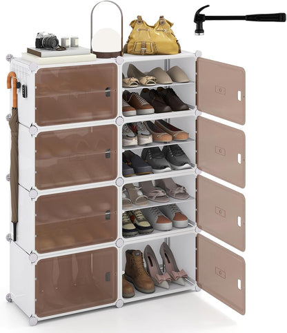 6/8/10 Tier Shoe Storage Cabinet with Removable Shelves