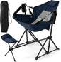 Folding Hammock Camping Chair with Retractable Footrest