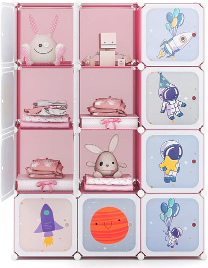 8/12 Cube Portable Kids Wardrobe with Hanging Section