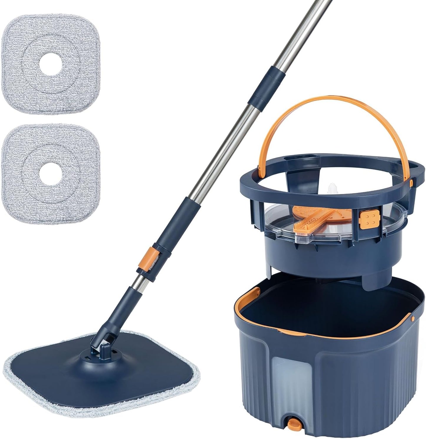 Spin Mop and Bucket Set Separation Dirty and Clean Water System
