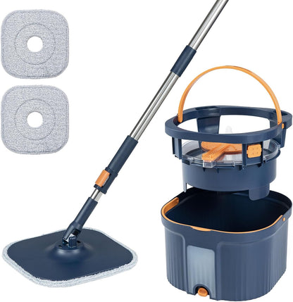 Spin Mop and Bucket Set Separation Dirty and Clean Water System