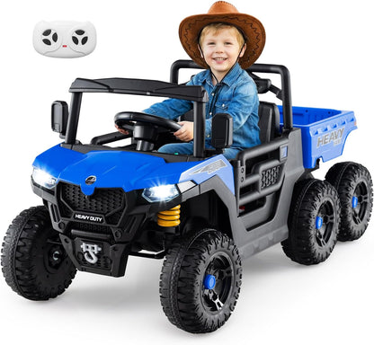 24V Ride on Dump Truck with Electric Dump Bed 4WD with Remote and Music