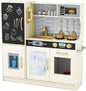 Kids Play Kitchen, Wooden Children Pretend Kitchen with Ice Maker
