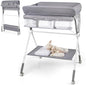 Diaper Changing Station with 3 Position Adjustable Level and 4 Universal Wheels