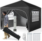 Outdoor Foldable Canopy Tent with 4 Removable Sidewall