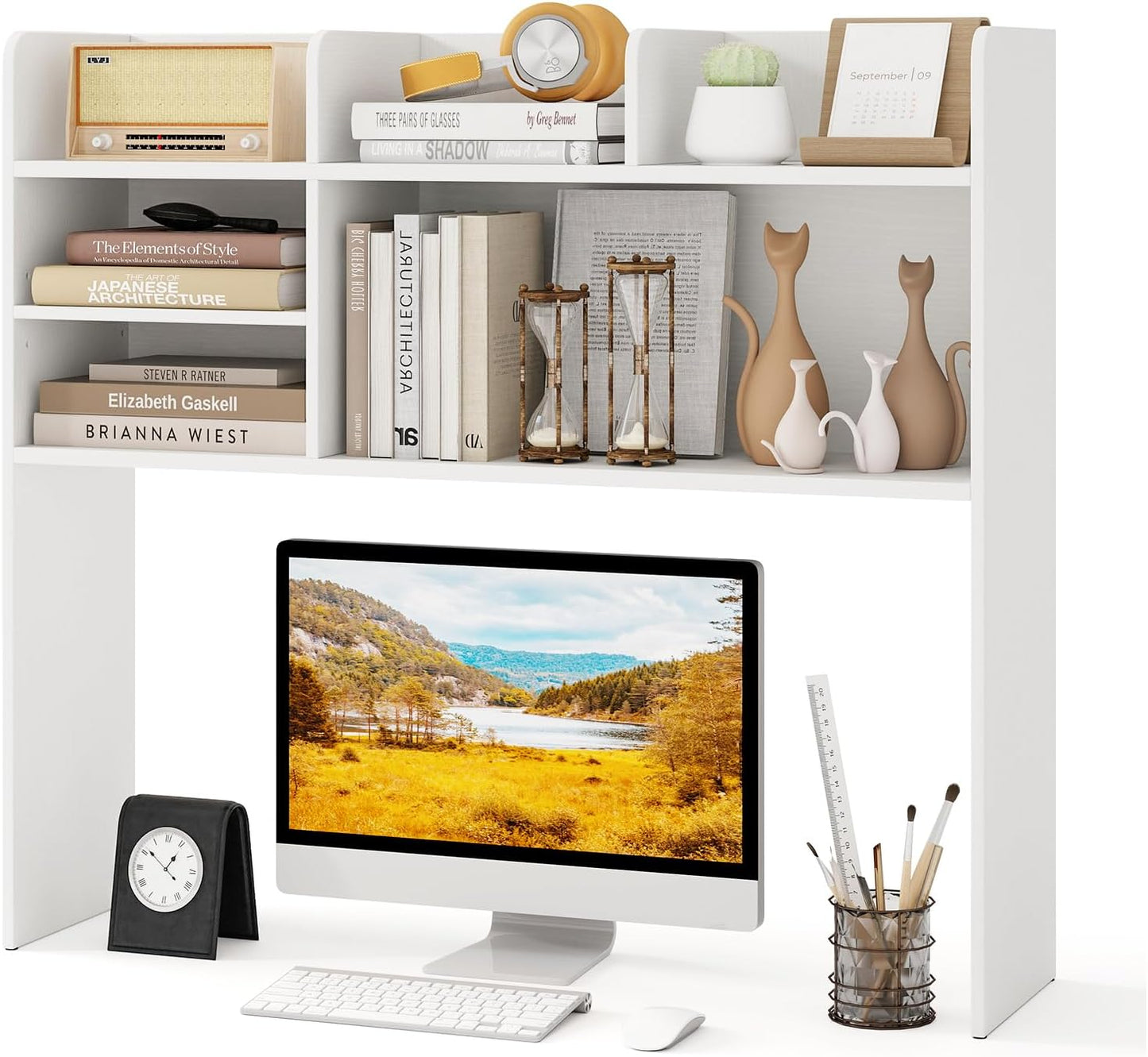 Desktop Bookshelf 3-Tier Display Rack Bookcase Storage Rack