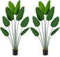 1.9 M Artificial Banana Leaf Tree with 8 Fabric Banana Leaves and Stable Cement-filled Pot