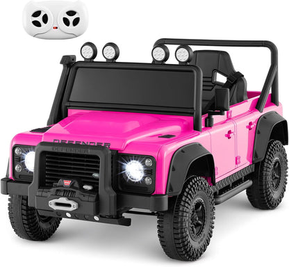12V Kids Ride on Car, Land Rover Licensed Electric Cars with Remote Control