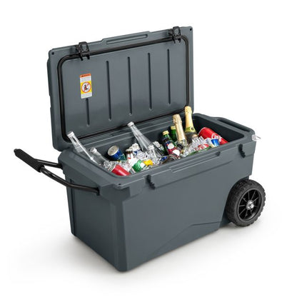 71L Portable Cooler on Wheels with Handles & Wheels