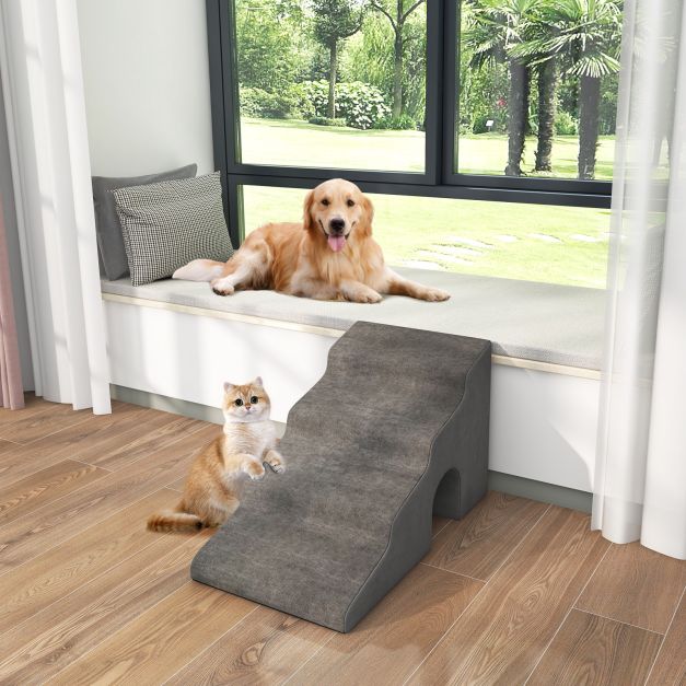 4 Tier High Density Foam Dog Ramps for High Beds and Couches