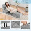 7 PCS Adjustable Support Pillow Set Bed Wedge Pillows with Memory Foam