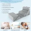 7 PCS Adjustable Support Pillow Set Bed Wedge Pillows with Memory Foam