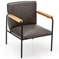 PU Leather Accent Chair with Armrests Backrest and Seat Cushion