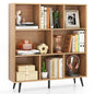 Bookcase 80/100/120/140 CM Storage Organizer with 4/5/5/5 Tapered Metal Legs