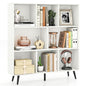Bookcase 80/100/120/140 CM Storage Organizer with 4/5/5/5 Tapered Metal Legs