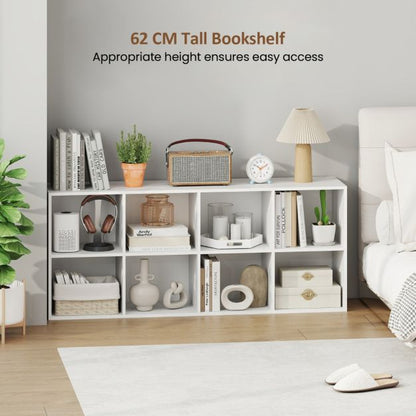 8-Cube Bookcase Bookshelf with 2 Anti-Tipping Kits