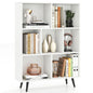 Bookcase 80/100/120/140 CM Storage Organizer with 4/5/5/5 Tapered Metal Legs