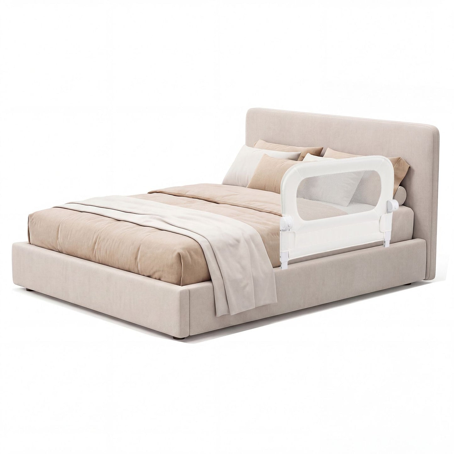 80/120/148/178/198 cm Long Adjustable Baby Bed Rail Guard with Extra Buckle