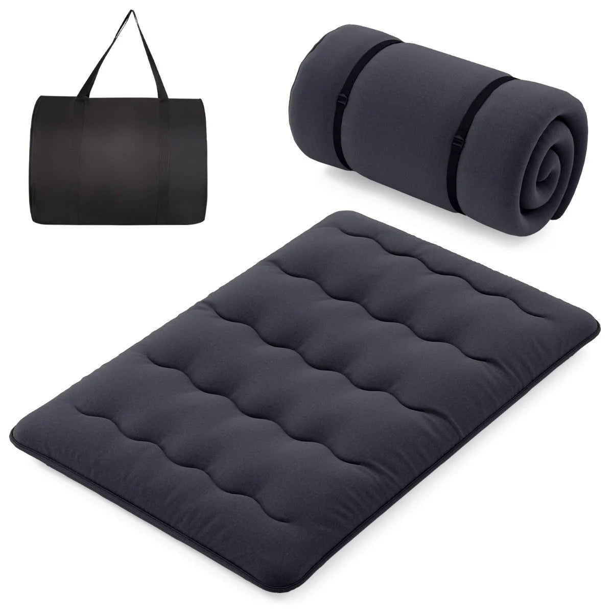 Japanese Floor Mattress with Washable Cover and Carry Bag