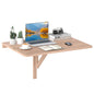 Wall-mounted Drop-leaf Table, Folding Floating Laptop Desk, 80x60CM, Capacity 20KG
