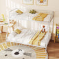 Single over Double Loft Bed Frame with Ladder and Safety Guardrail
