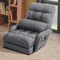 2-In-1 Folding Single Sofa Bed with Pillow, 5 Positions Adjustable Armchair Floor Sofa