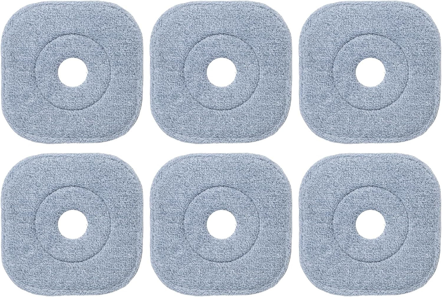 Flat Floor Mop and Bucket System with Washable Microfiber Pads