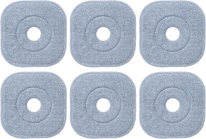 Flat Floor Mop and Bucket System with Washable Microfiber Pads