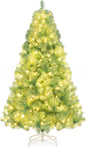 6 FT Artificial Xmas Tree with 688 Branch Tips and 250 Warm White LED Lights