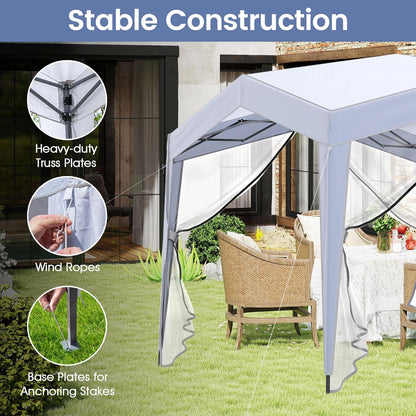 3m x 3m Pop up Canopy Tent with Sidewalls and Netting