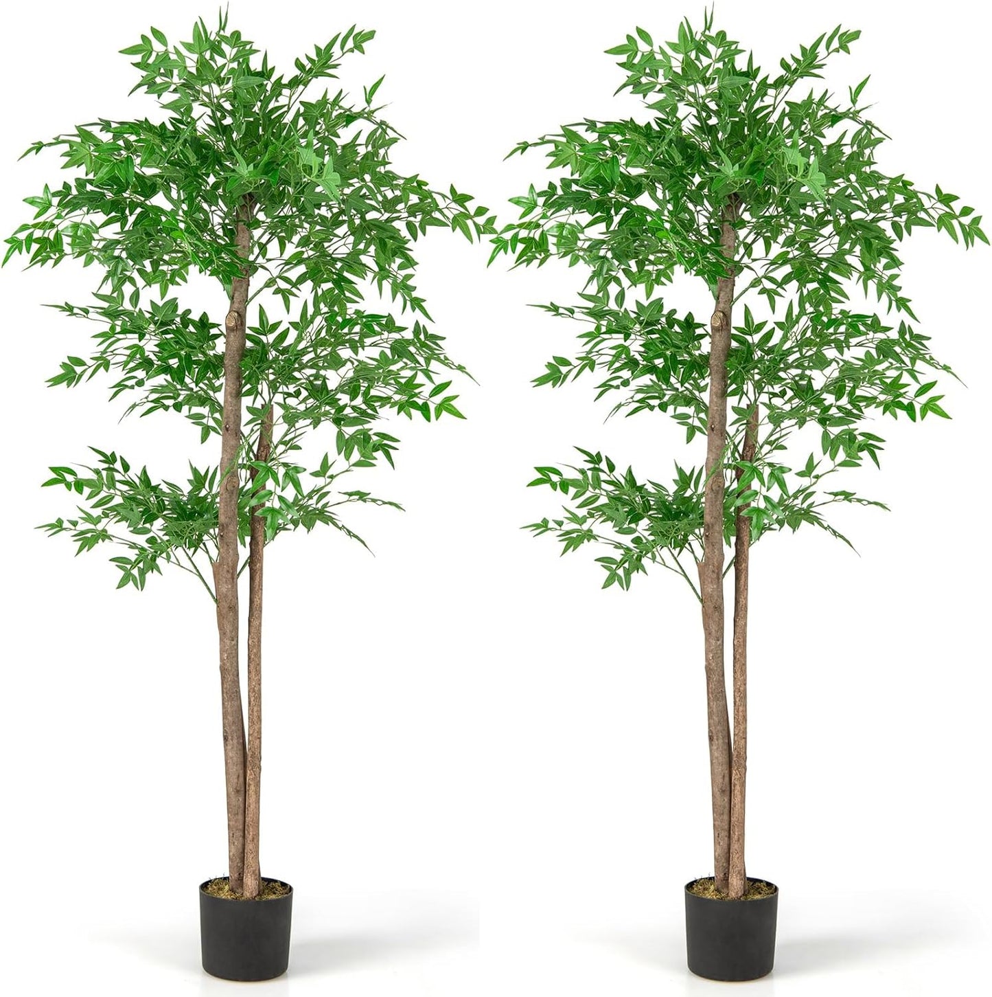 Artificial Bamboo Tree Faux Bamboo Plant with 1020 Leaves