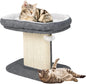 2-Tier Cats Tower with Sisal Scratching Panel Scratcher and Jingling Toy