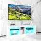 LED TV Stand for 65 Inch TVs, Wooden TV Cabinet Media Entertainment Center