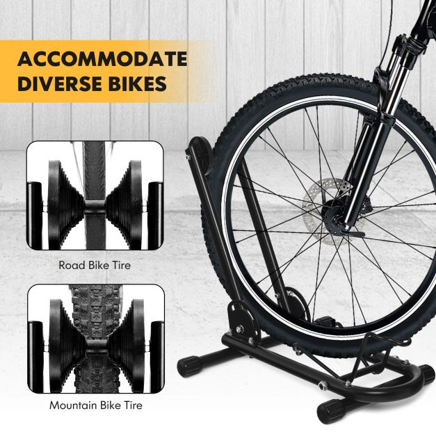 Foldable Bike Storage Stand for Mountain and Road Bike