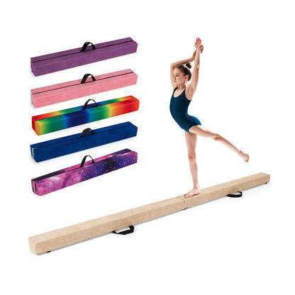 8 FT Folding Gymnastic Beam with Anti-slip Base for Toddler