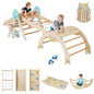 Wooden Montessori Climbing Set with Climbing Rope and Ladder
