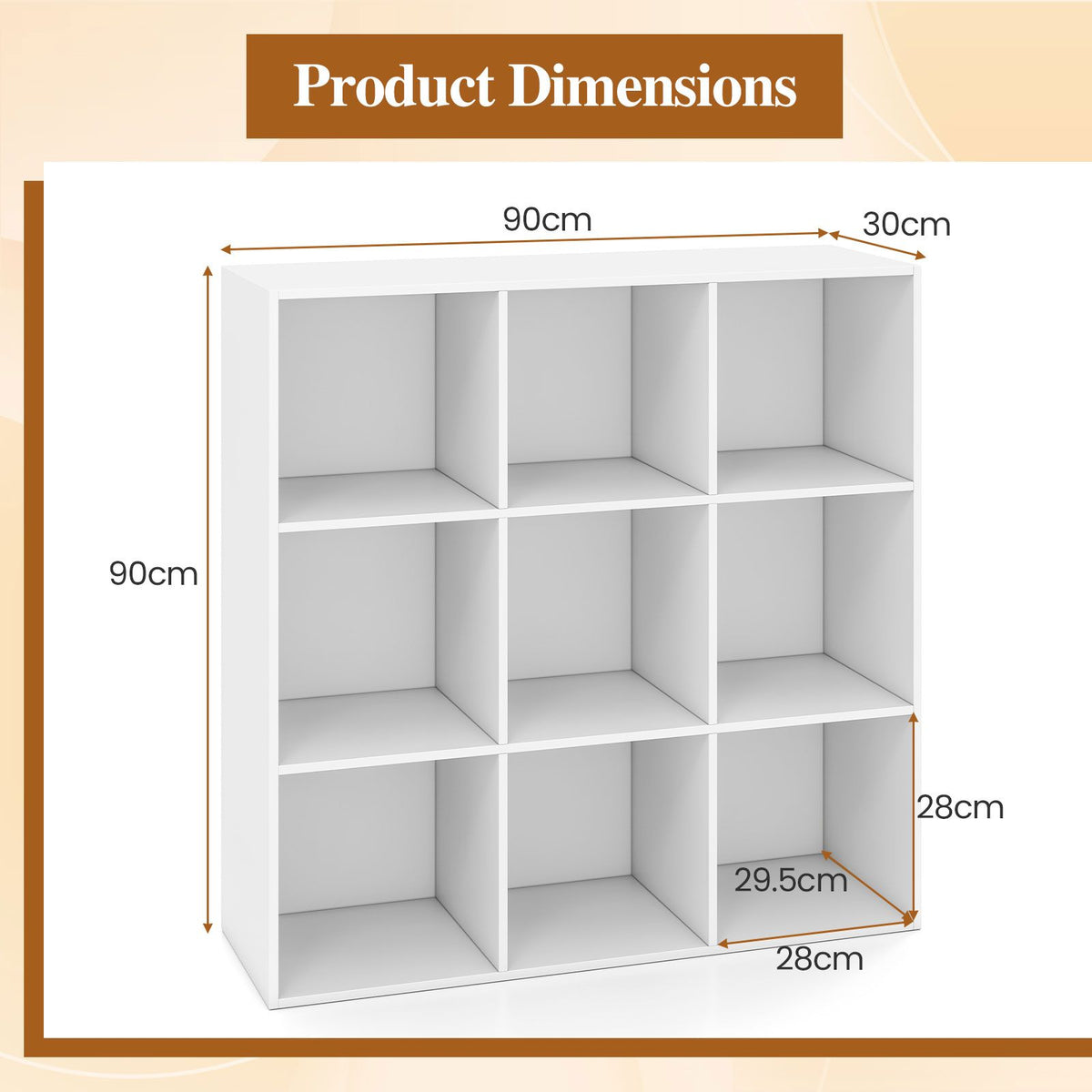 3/4/6/9-cube Bookcase, Space-Saving