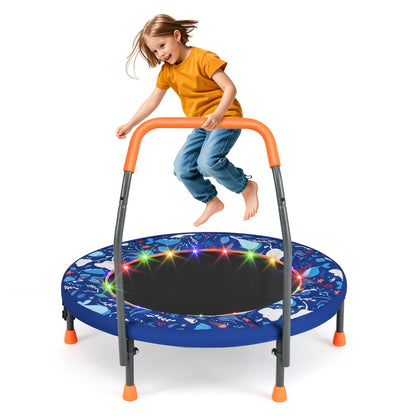 36" Mini Trampoline for Kids with LED Lights