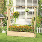 Freestanding Raised Garden Bed Planter Box Planter Box with Trellis