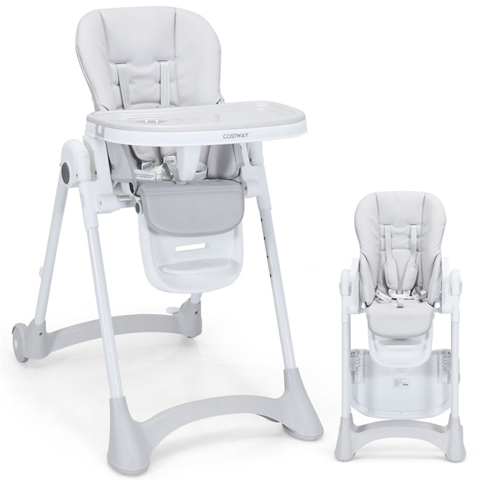 Height Adjustable Folding Highchair for Babies and Toddlers