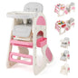 Convertible Baby High Chair with Double-layer Tray and Adjustable Backrest