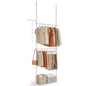 Adjustable Floor to Ceiling Clothes Rack with Double Rods & Folding Drying Rack for Laundry