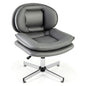 Armless Office Chair with Double Padded Back and Criss Cross Metal Base