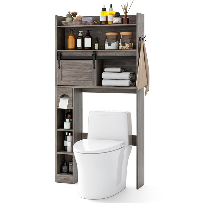 Over The Toilet Storage Cabinet Farmhouse Bathroom Organizer Toilet Rack