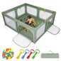 Indoor Safety Play Fence Infant Activity Center with 50 Ocean Balls